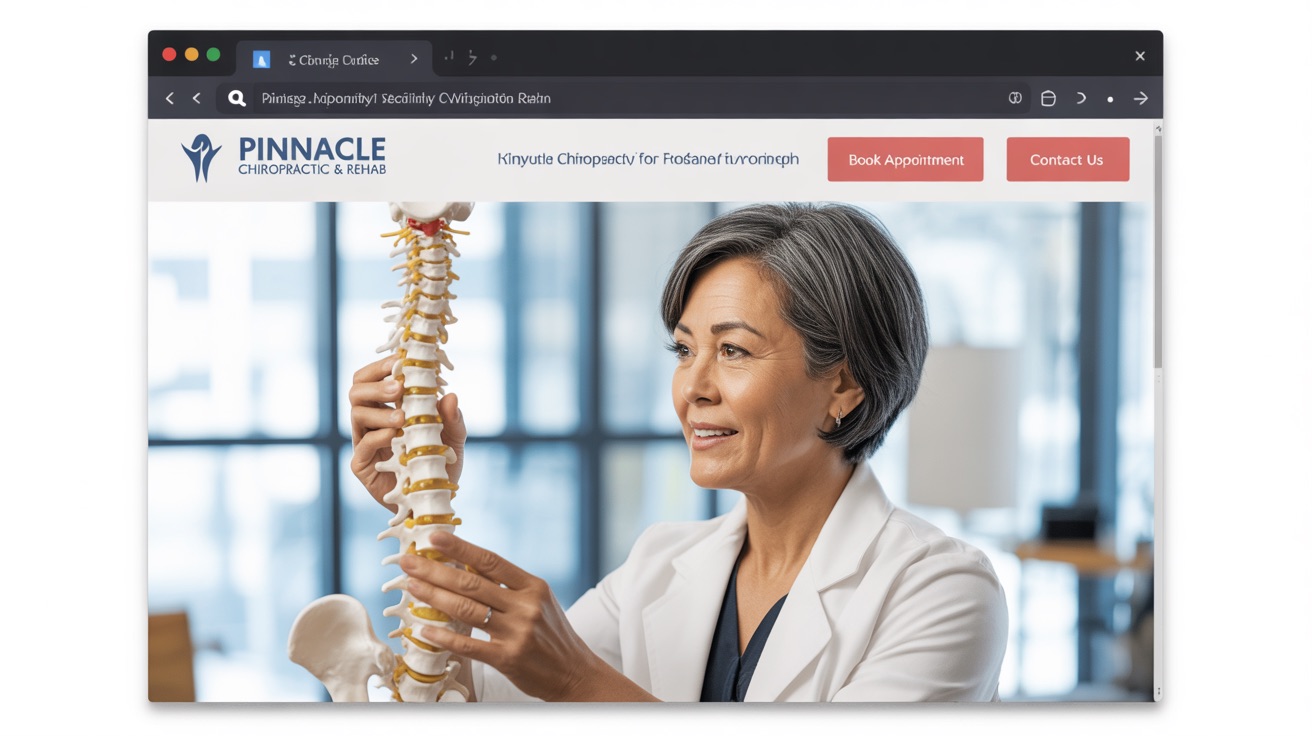 Pinnacle Chiropractic Rehab — Chiropractic website design concept