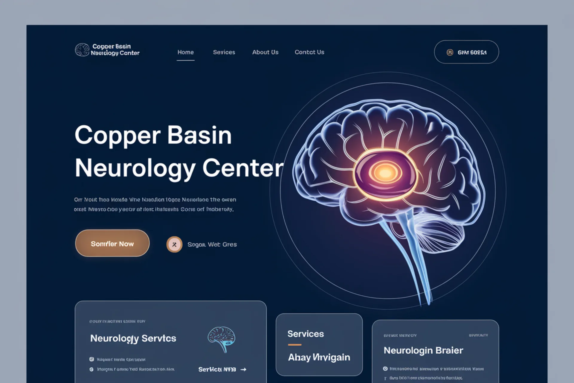 Neurology Copper Basin Neurology Center — Neurology website design concept