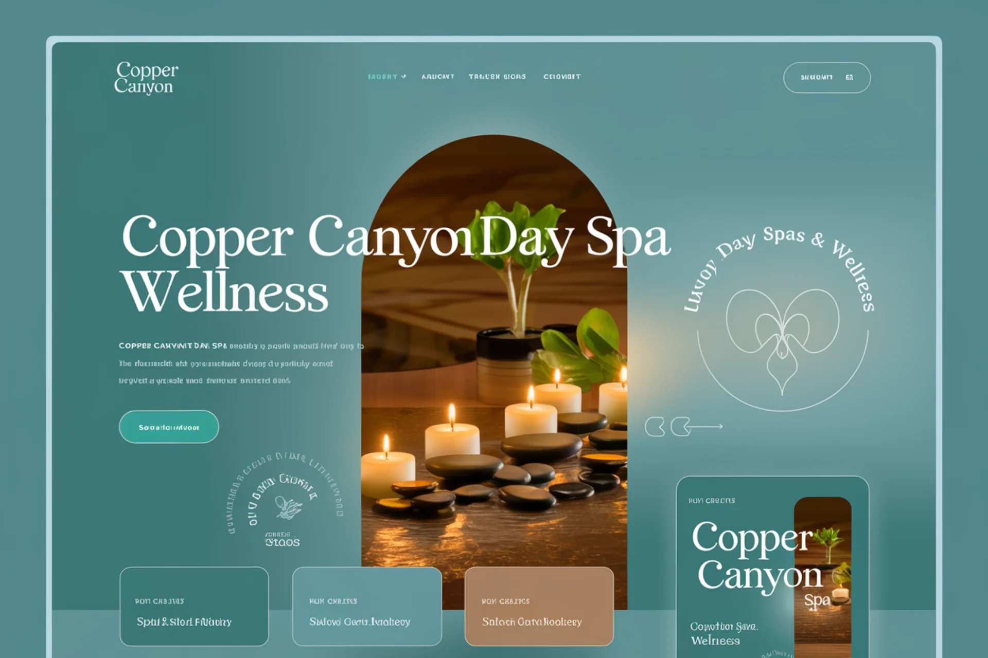 Spa & Day Spa Copper Canyon Day Spa & Wellness — Spa & Day Spa website design concept
