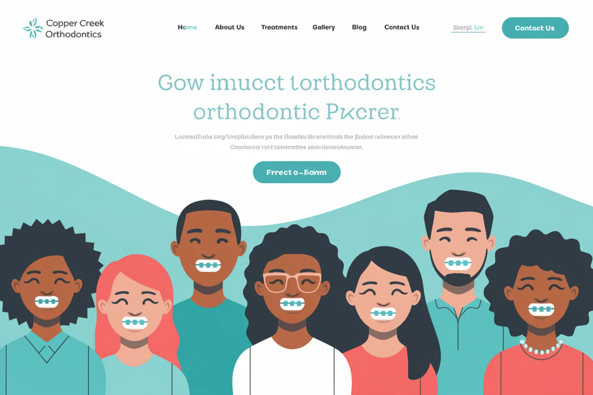 Orthodontic Copper Creek Orthodontics — Orthodontic website design concept