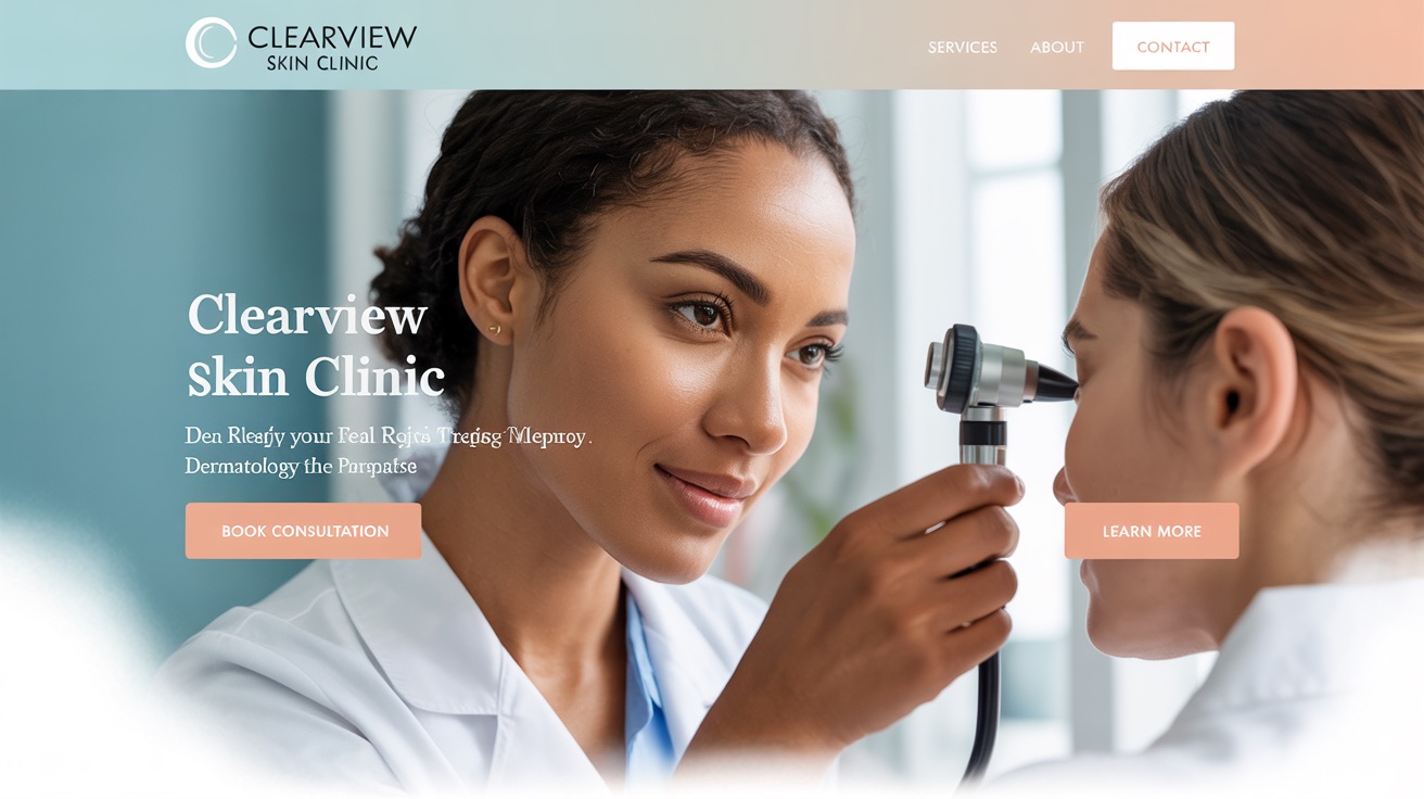 Clearview Skin Clinic — Dermatology website design concept