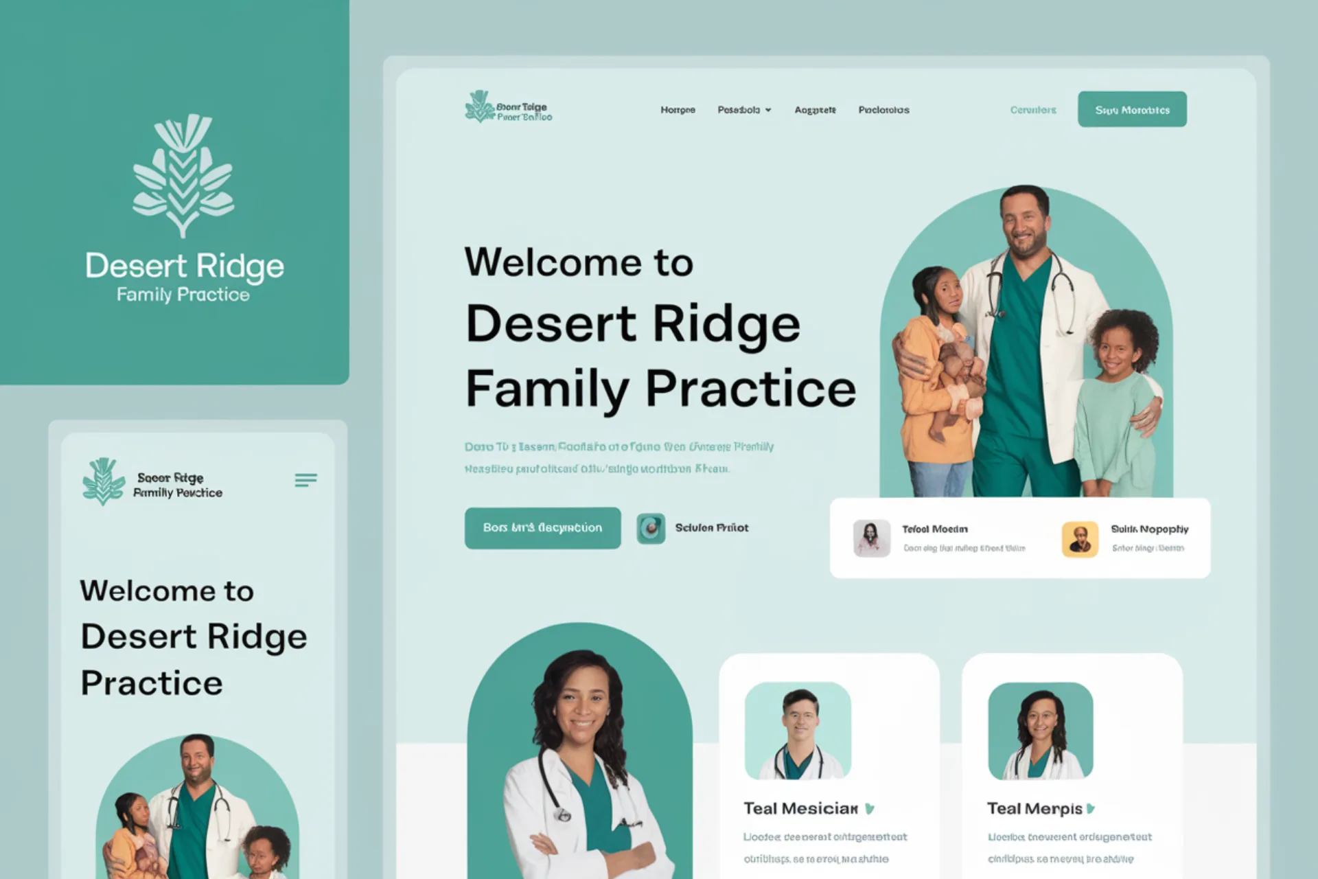 Desert Ridge Family Practice website design concept