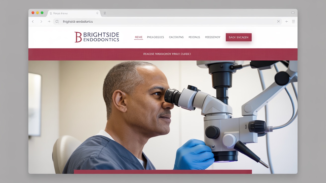 Brightside Endodontics — Endodontic website design concept