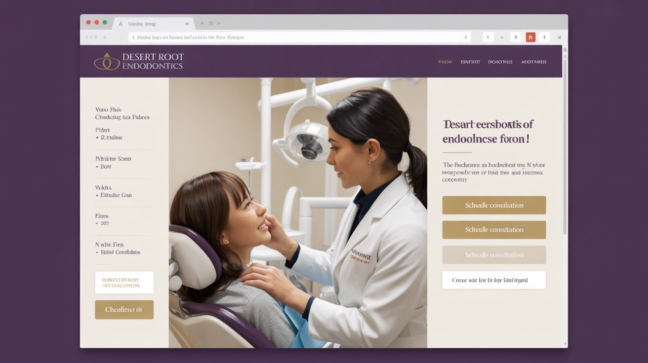Desert Root Endodontics — Endodontic website design concept