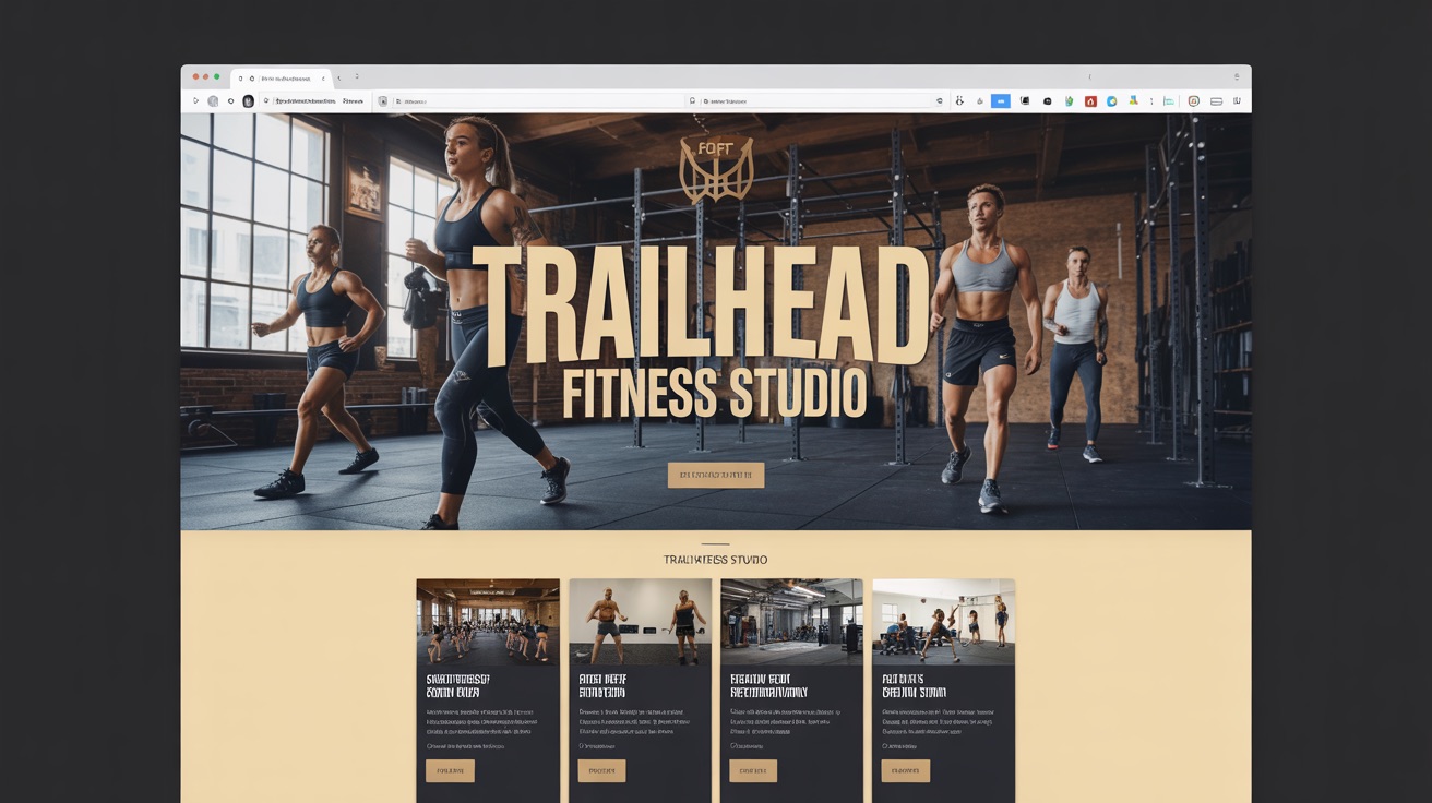 Fitness Studio Trailhead Fitness Studio — Gym website design concept