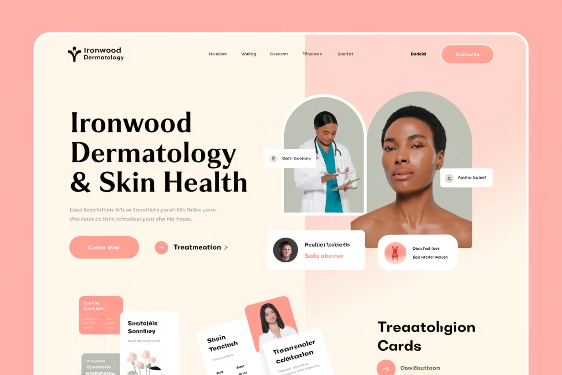 Dermatology Ironwood Dermatology & Skin Health — Dermatology website design concept