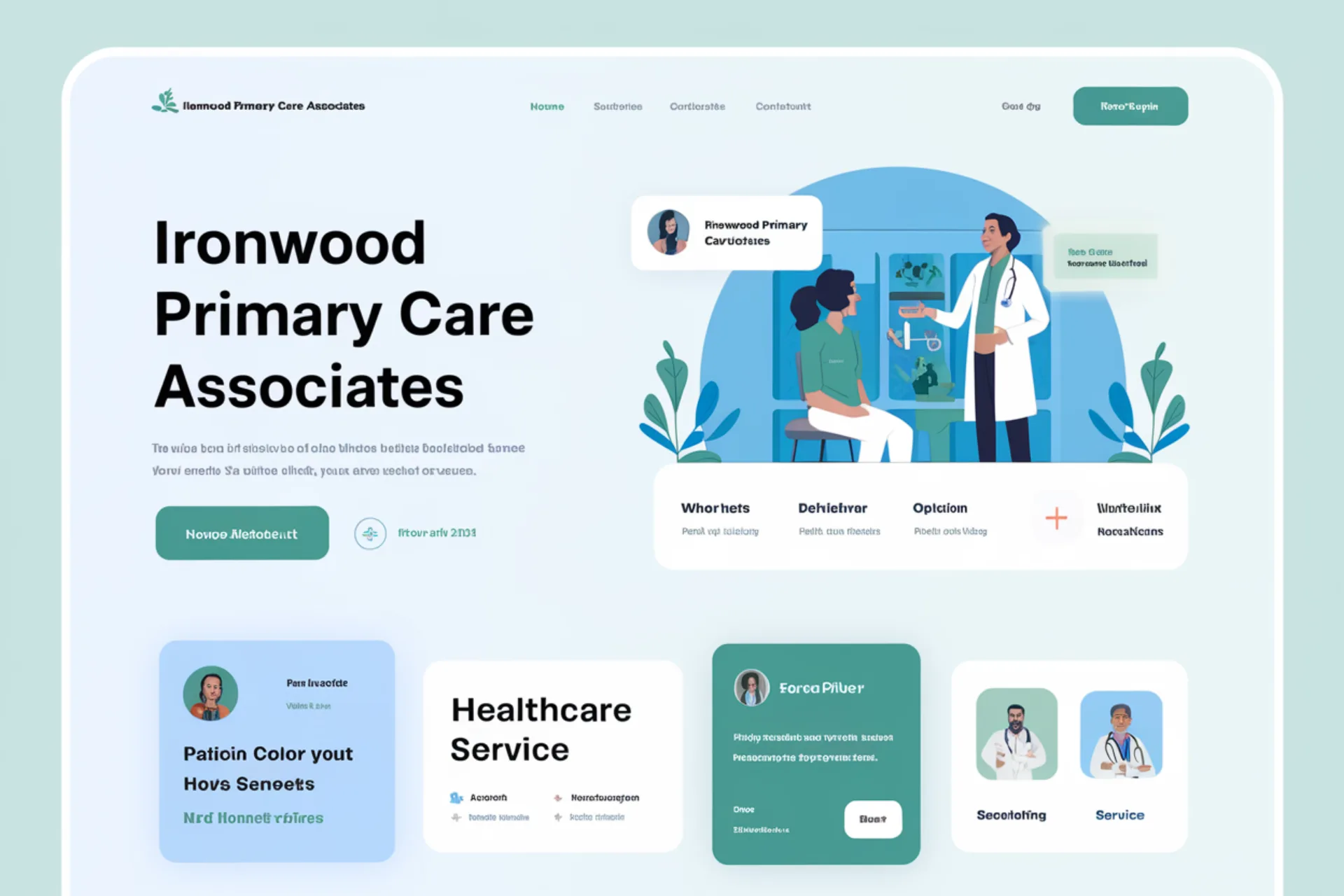 Primary Care Ironwood Primary Care Associates — Primary Care website design concept