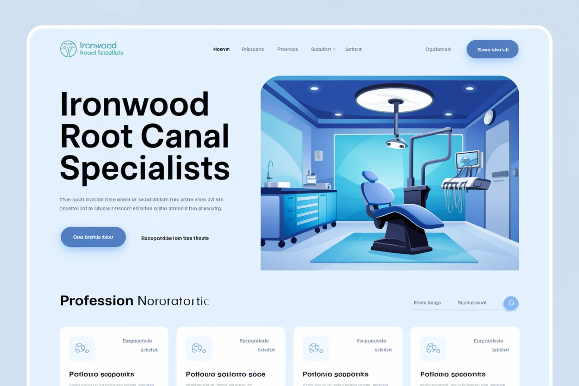 Endodontic Ironwood Root Canal Specialists — Endodontic website design concept