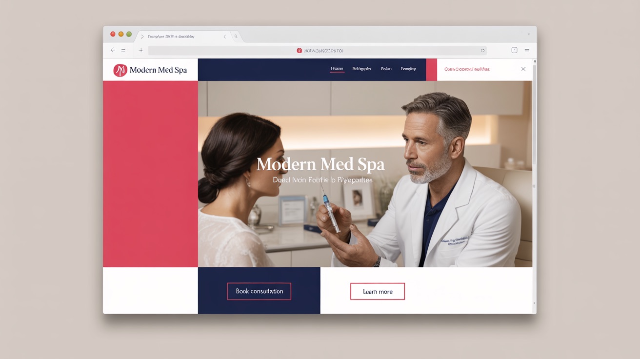 Spa Modern Med Spa — Medical website design concept
