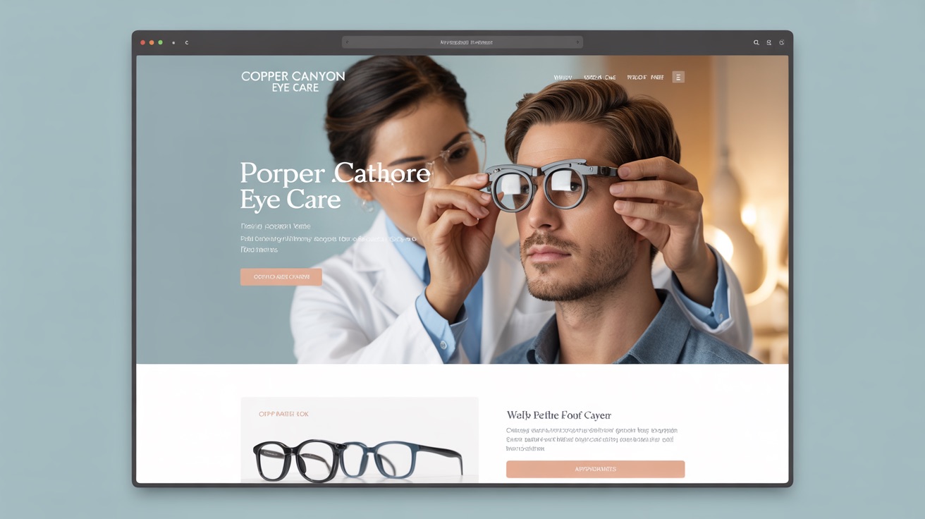 Copper Canyon Eye Care — Optometry website design concept