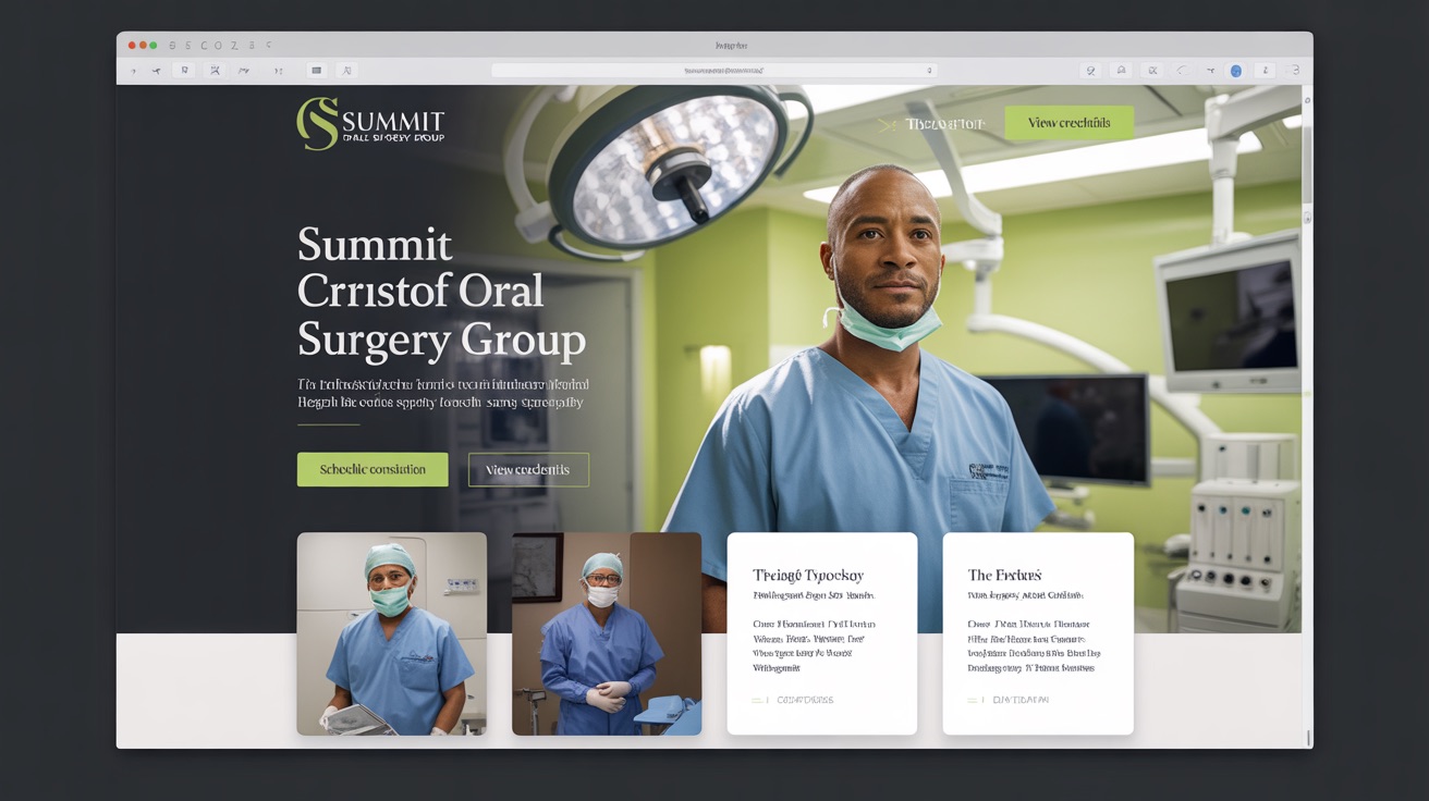 Surgery Summit Oral Surgery Group — Oral website design concept