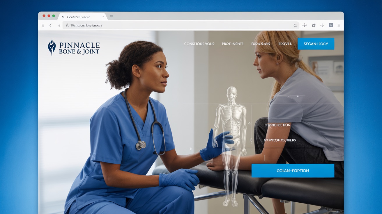 Pinnacle Bone Joint — Orthopedic website design concept