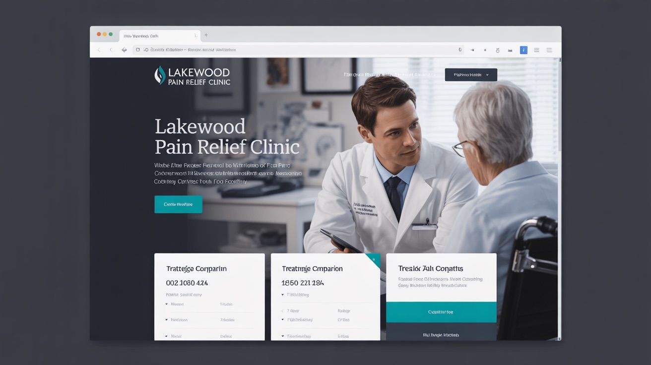 Management Lakewood Pain Relief Clinic — Pain website design concept