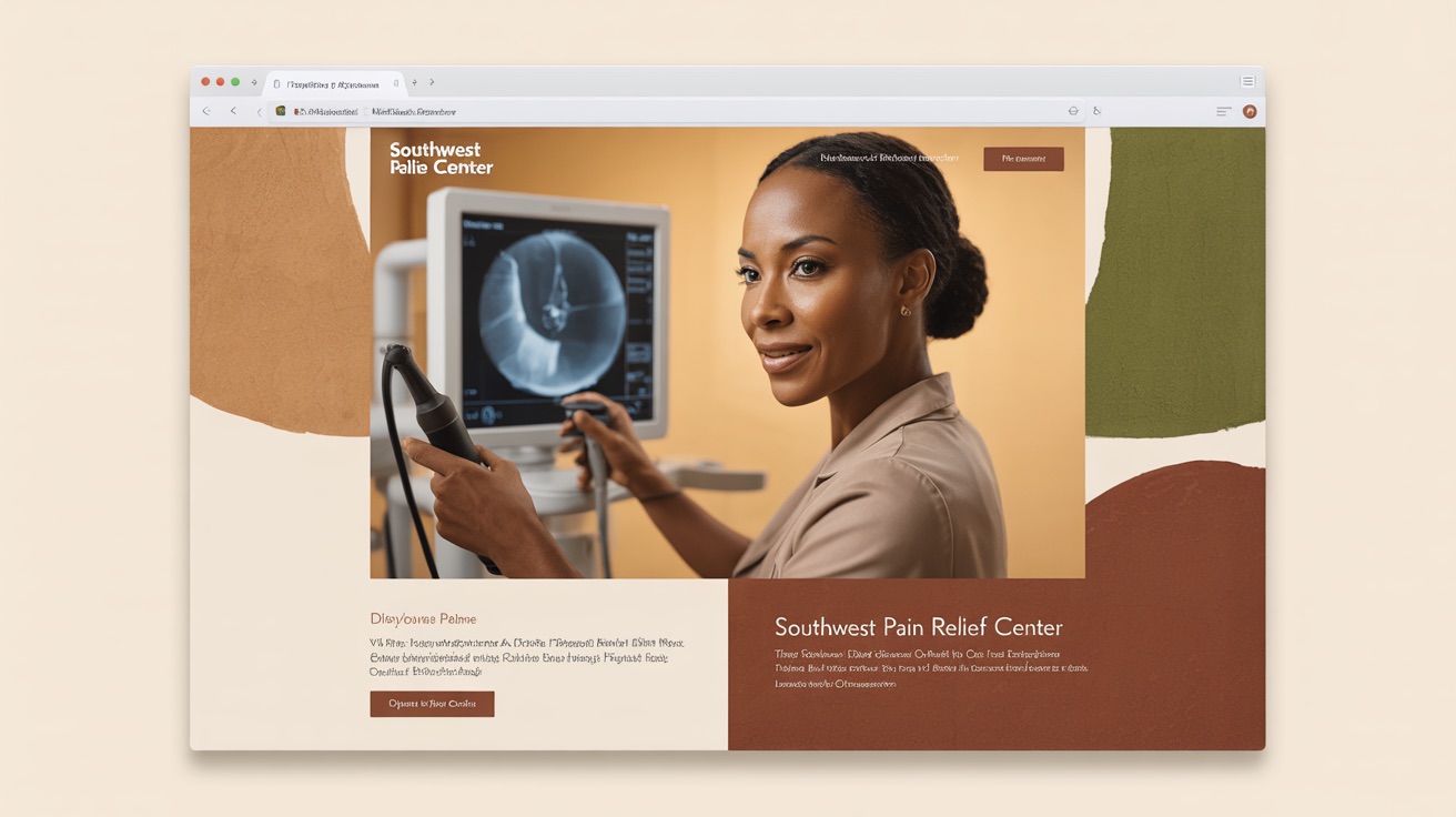 Management Southwest Pain Relief Center — Pain website design concept