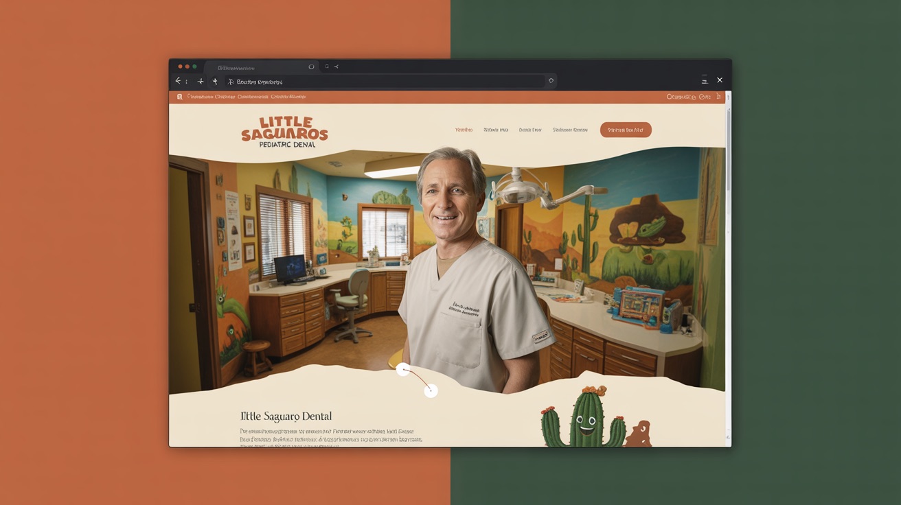 Dentistry Little Saguaros Pediatric Dental — Pediatric website design concept