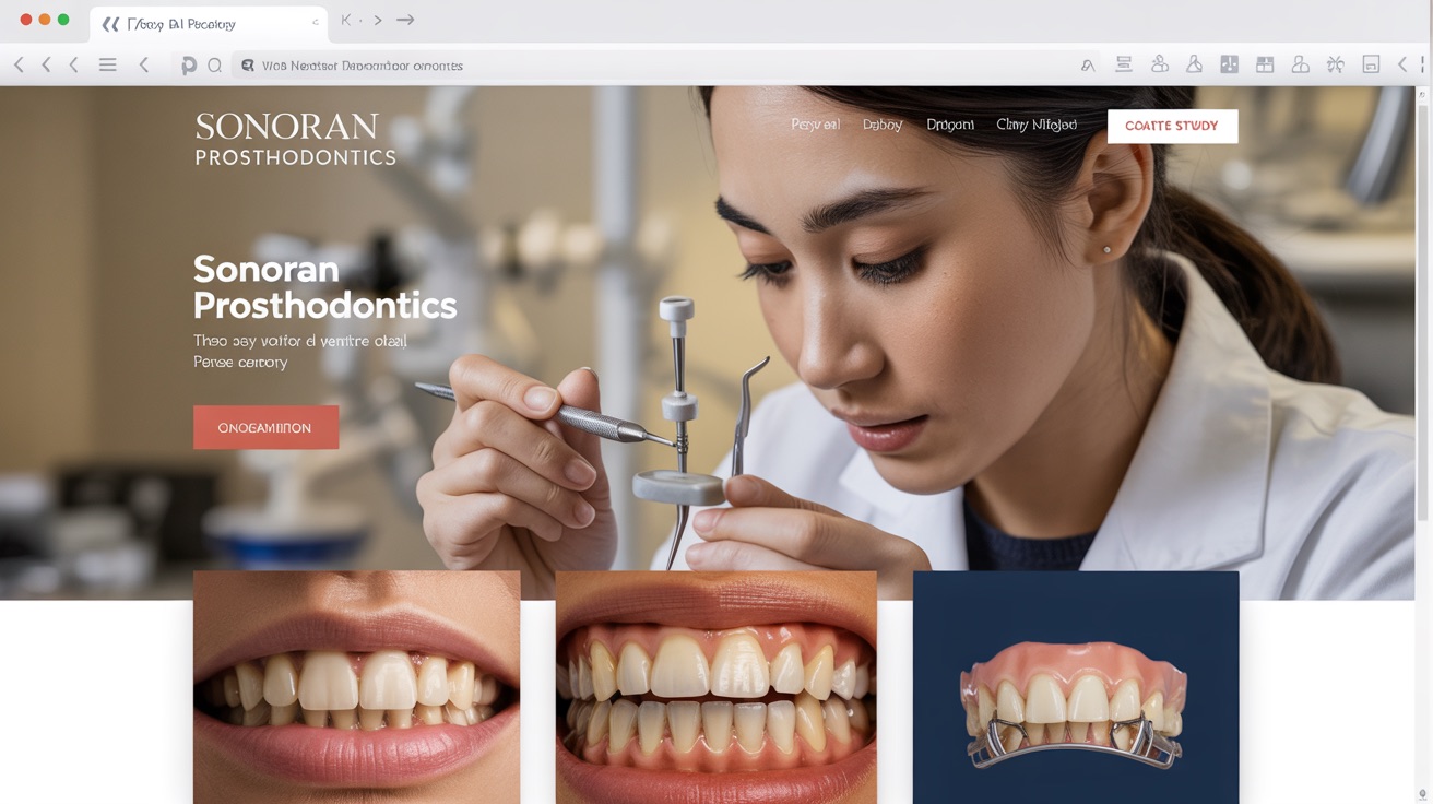 Sonoran Prosthodontics — Prosthodontic website design concept