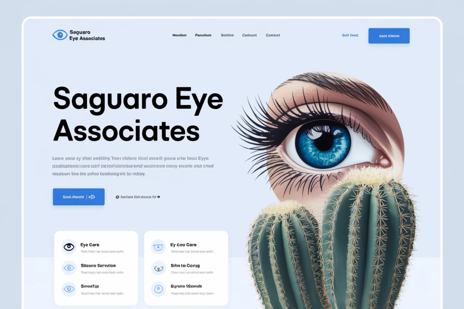 Optometry Saguaro Eye Associates — Optometry website design concept