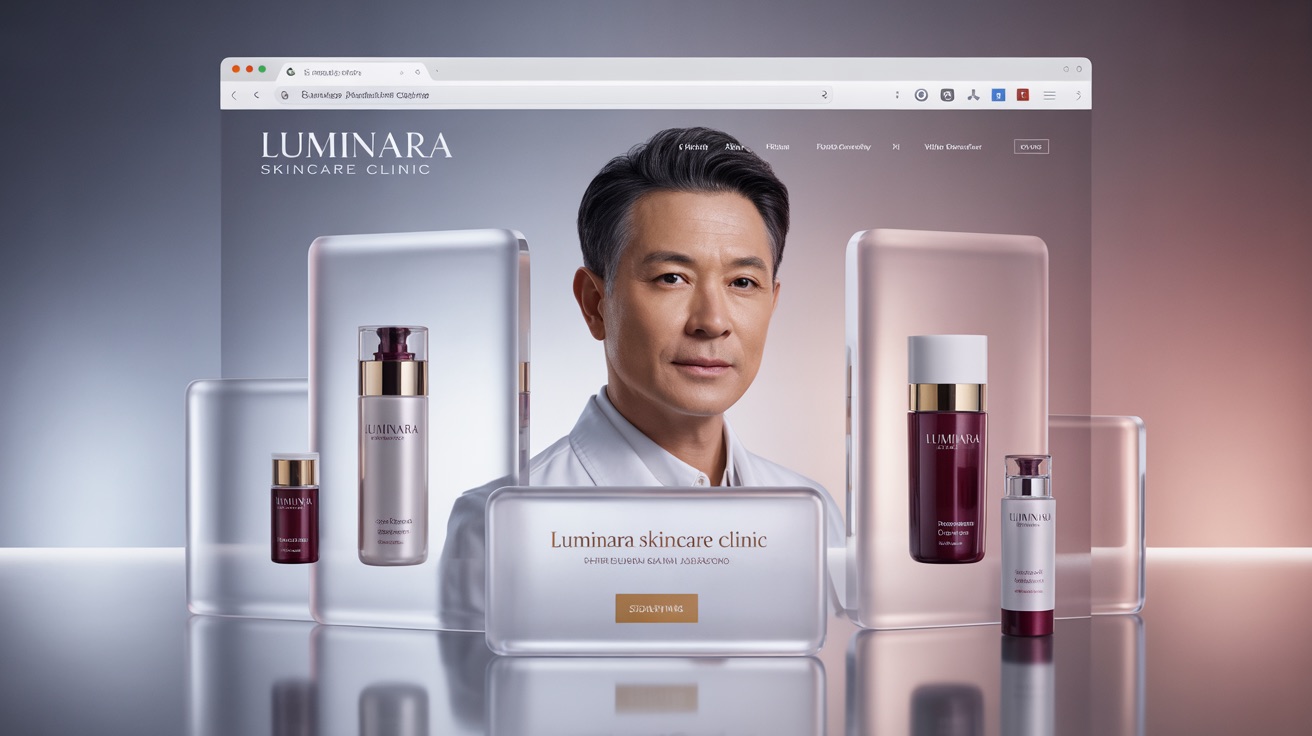Aesthetics Luminara Skincare Clinic — Skincare website design concept