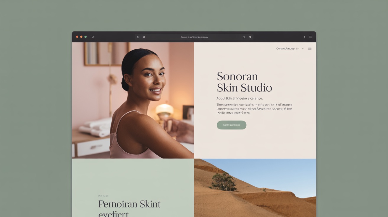 Aesthetics Sonoran Skin Studio — Skincare website design concept
