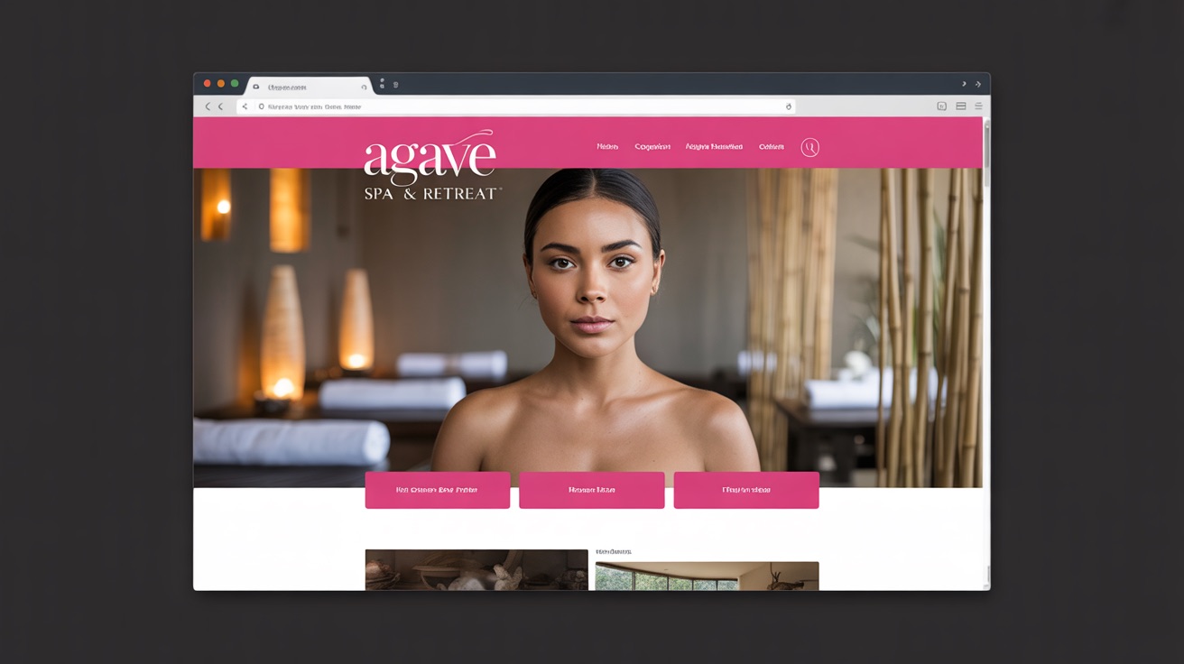Day Spa Agave Spa Retreat — Spa website design concept