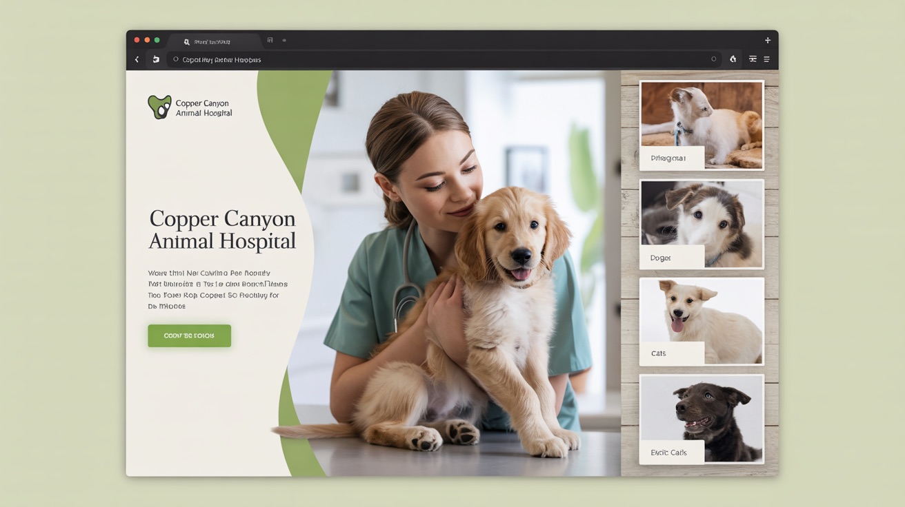Warm veterinary practice website design