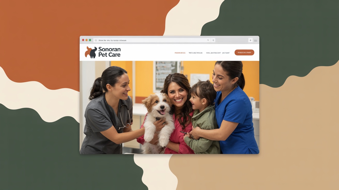 Sonoran Pet Care — Veterinary website design concept