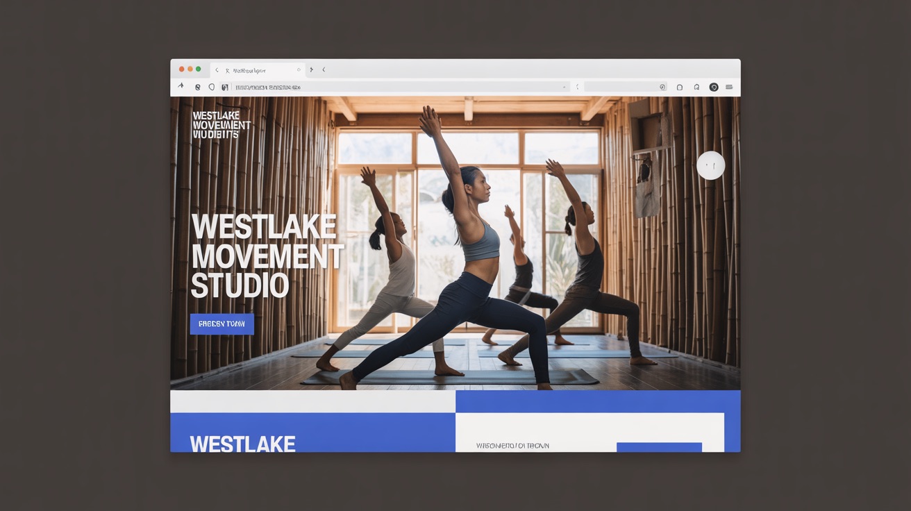 Pilates Studio Westlake Movement Studio — Yoga website design concept